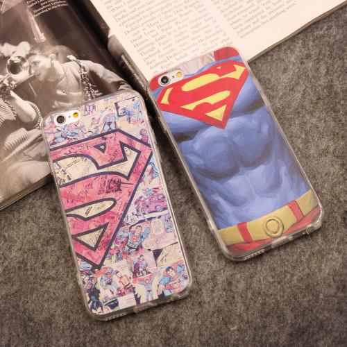 男士超人!浮雕硅胶手机壳iphone6手机壳苹果5s6plus手机壳韩国