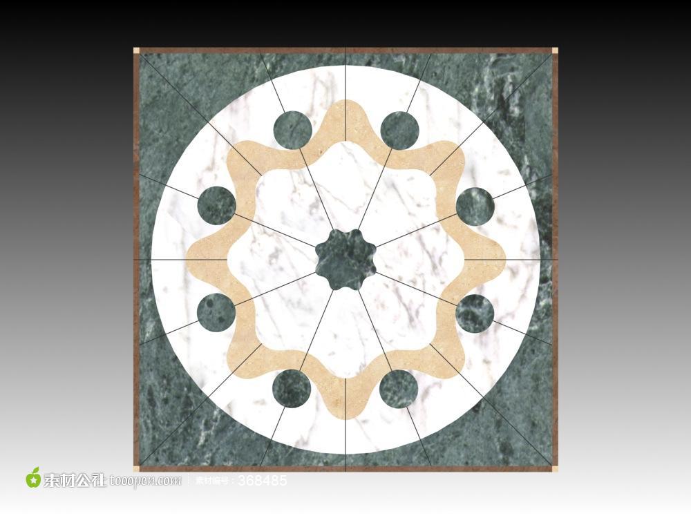 精致建筑构件石材拼花模型