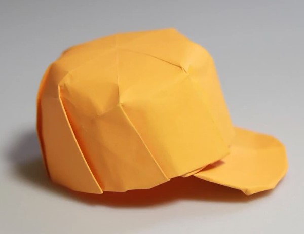 纸太阳帽的简单立体折纸