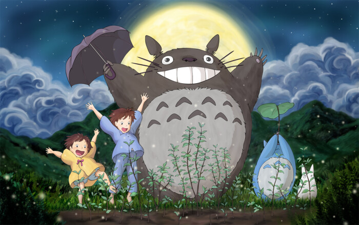 经典卡通可爱龙猫呆萌治愈系桌面壁纸下载(一)