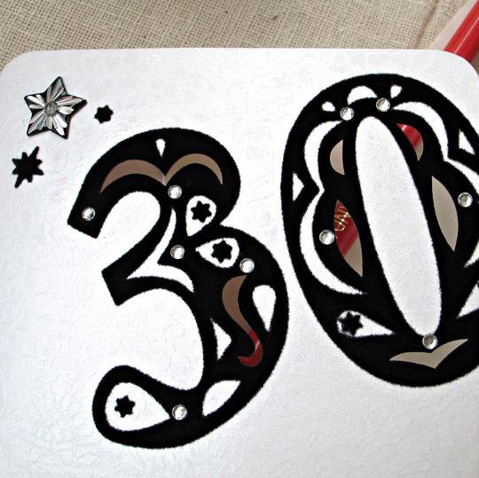 三十lello数字30精装贺卡 生日也好纪念也罢