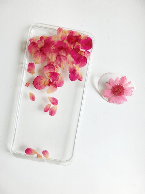 定制a ruan 手工永生花干花滴胶压花玫瑰花瓣滴胶手机壳iphone5/6/6p