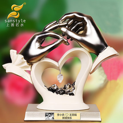 实用创意结婚礼物送闺密朋友订婚纪念日时尚结婚礼品婚庆摆件4959