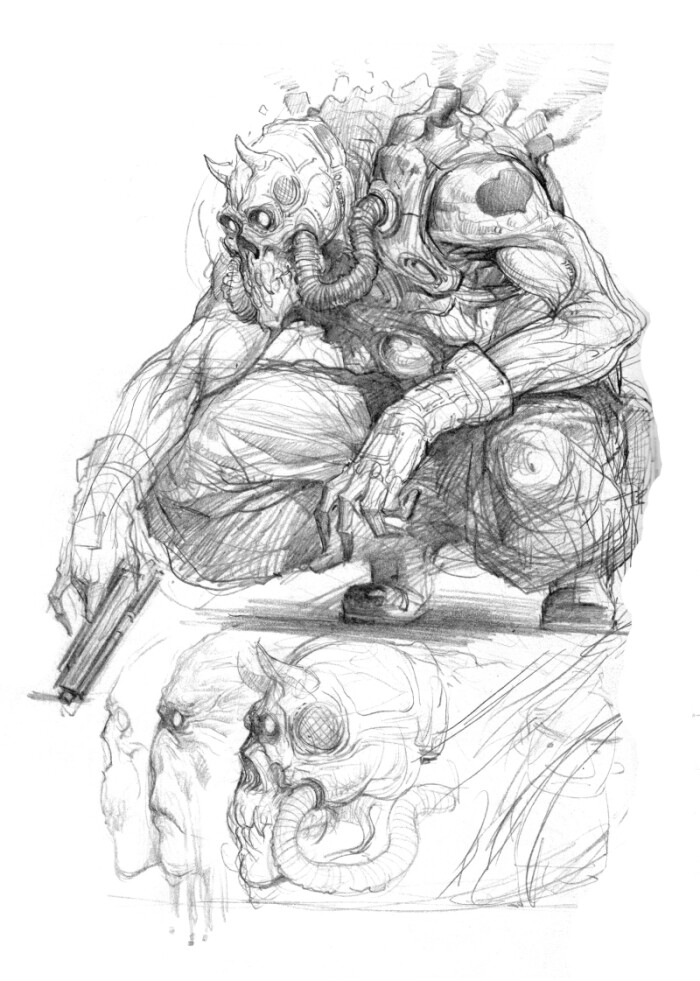 [概念设计] 怪兽手绘草图及角色概念设定之除草——织梦网