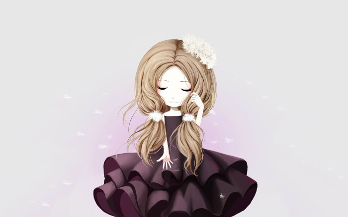 花花公主卡通女孩壁纸,桌面背景图片,高清