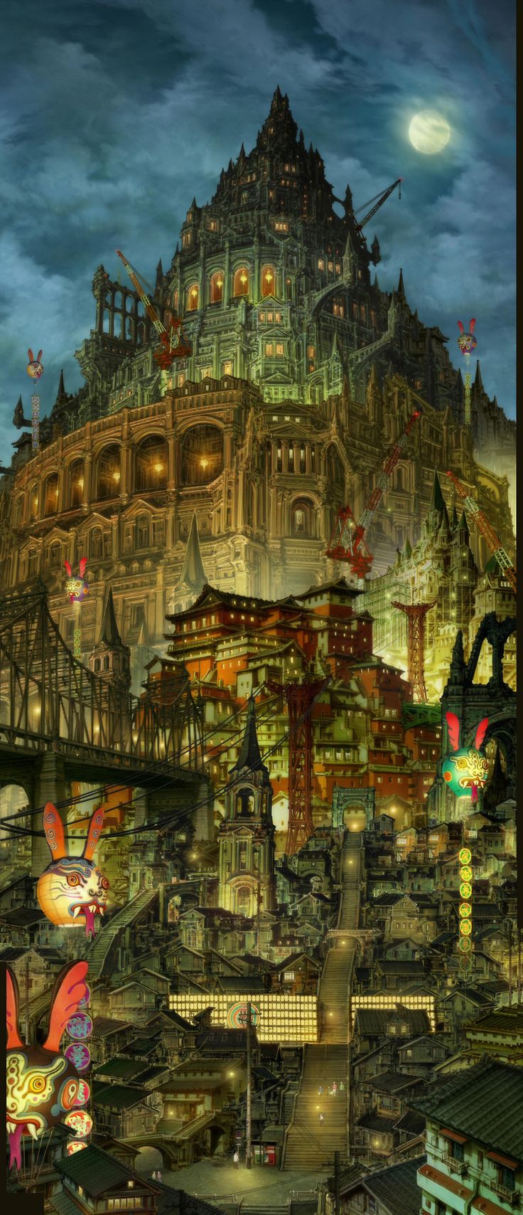 漫画大师松本大洋动画作品《tekkonkinkreet(恶童)》 里的场景设计