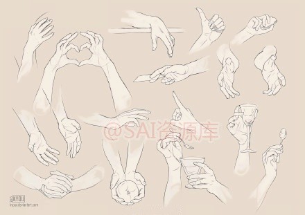 #SAI资源库# 国外网站收集的动画人物,各式…