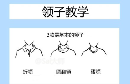 绘画学习# 有关衣服领子的绘制画法参考教程,很实用,转需学习吧