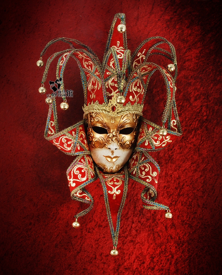 威尼斯进口面具 顶级艺术品面具 全脸红…  去看看