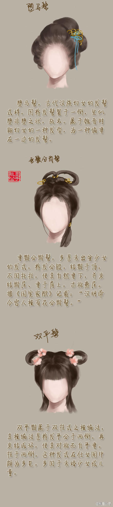 古风图片-汉服图片 【古风图片】多款古代女子发型,你最喜欢哪一种?