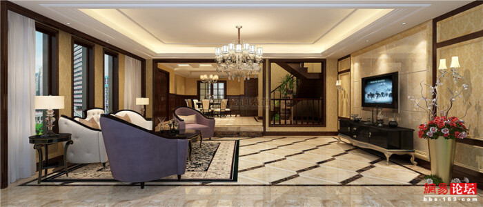 重庆格调装饰别墅装修案例丨欧式风格装修设…