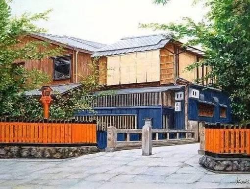 日本插画师hiroki的东京小镇街头建筑水彩画欣赏