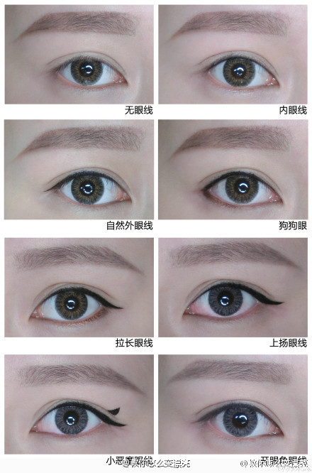 最基础的是内眼线画法.