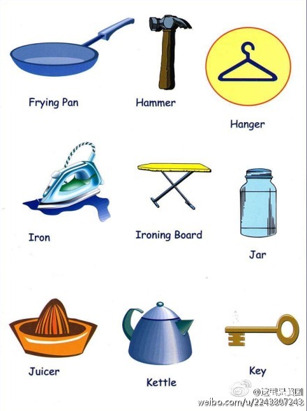 日常生活用品的英文名称-堆糖,美好生活研究所