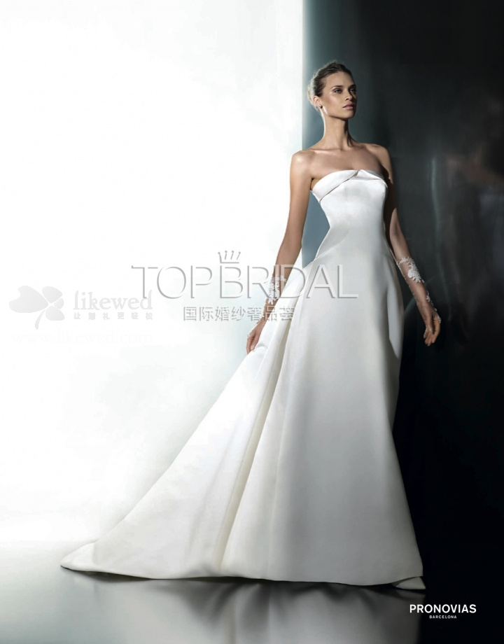 pronovias2016新款缎面婚纱 by topbridal