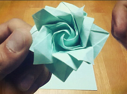 超级简单折纸玫瑰花的折纸图解教程手把手教…