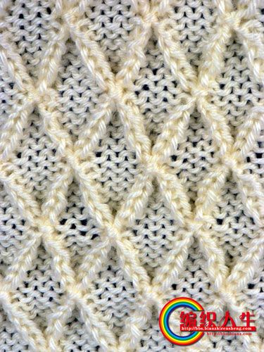 立体菱形格子花样的编织方法-编织乐论坛