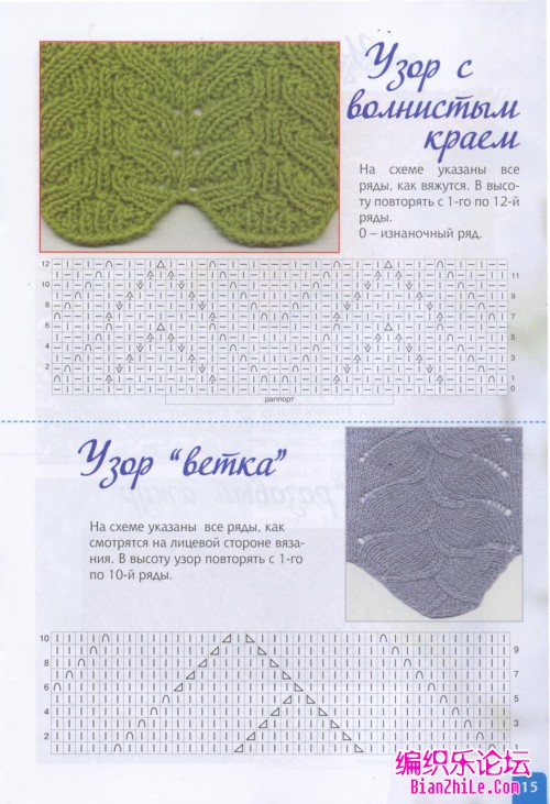 适合做棒针毛衣底边的编织图案图解-编织乐论坛