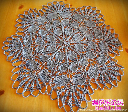 一款棒针小台布编织花样图解-编织乐论坛-堆糖
