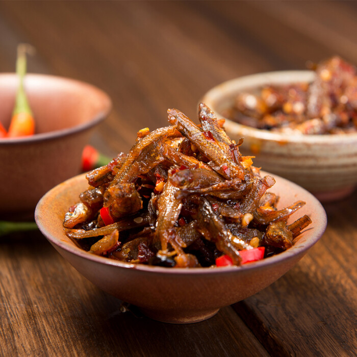 毛阿婆 湖南特产麻辣小鱼仔毛毛鱼干零食小…