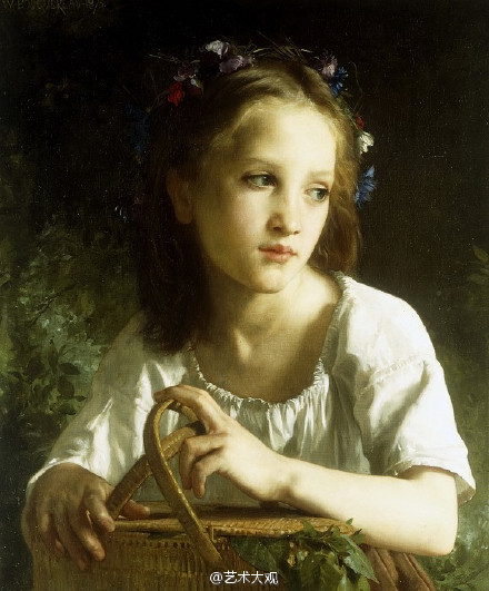 外国人物油画选摘-唯美少女油画