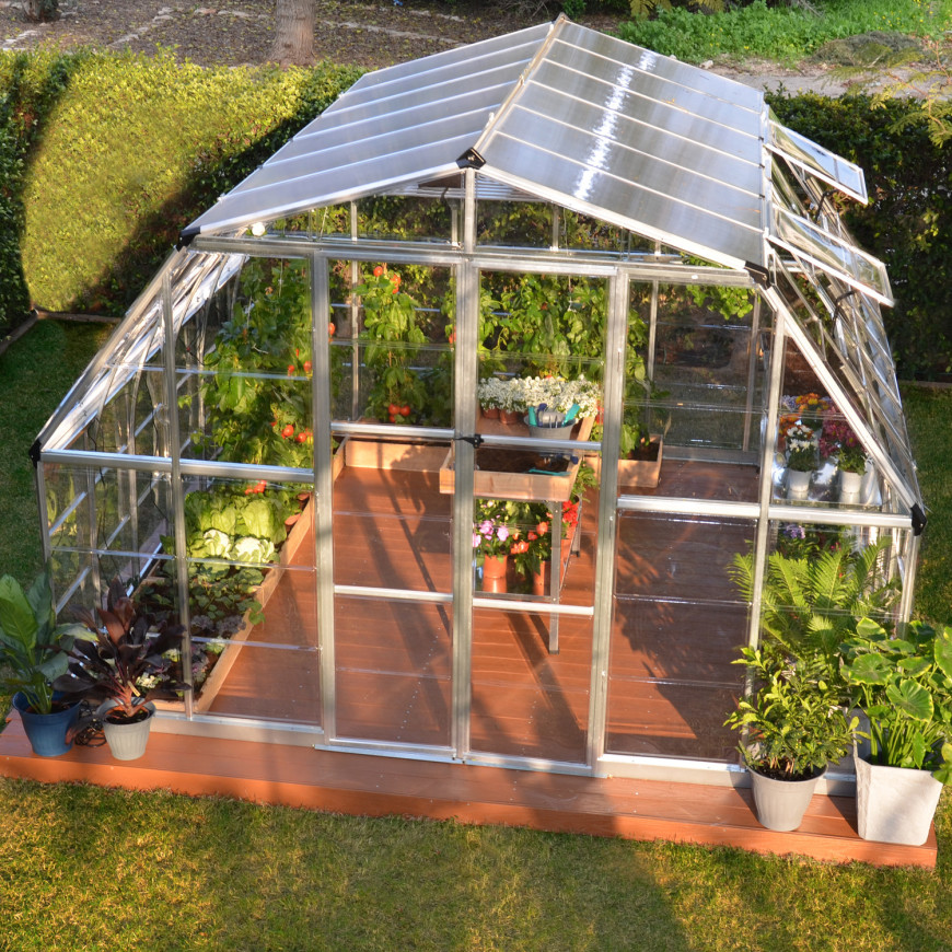 here is a nice and spacious greenhouse from a kit.