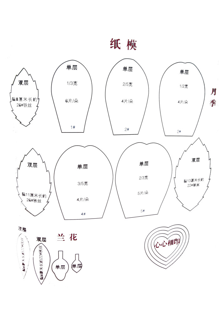 【教程】分享一些模版和教程~_看图_纸花