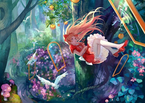 二次元 pixiv 插画 p站 美少女 少女 萌 手绘 绘画 唯美 色彩 插图