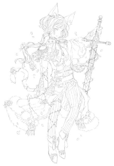 日本插画师 すみす 清新的日系插画线稿ocg插画控