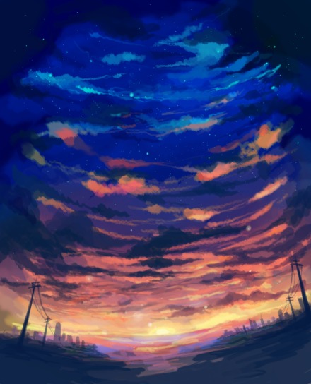 绘画sai教程云的画法