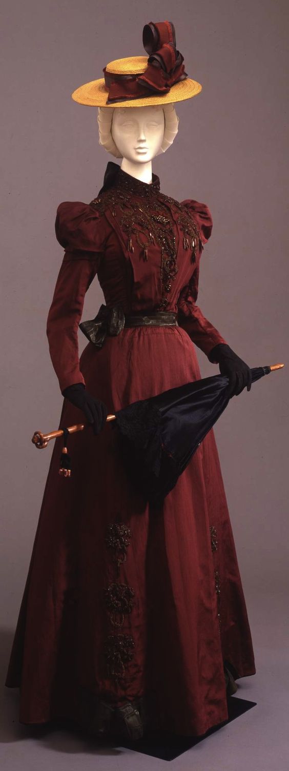 服装|1889~1900,维多利亚时代末期女装.
