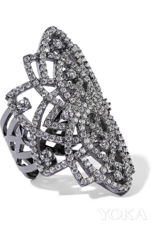 NOIR JEWELRY镂空银戒指 ￡42.78-堆糖,美好