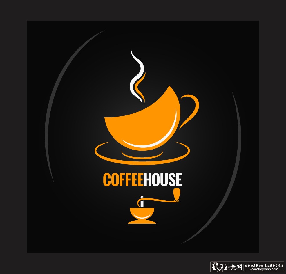 咖啡logo设计矢量图 矢量咖啡标志设计 创意咖啡屋海报,咖啡杯广告