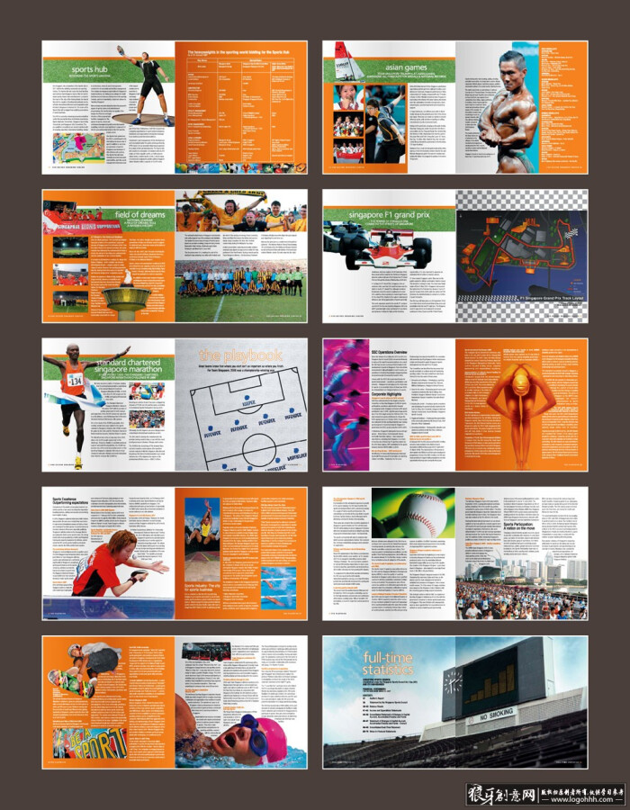 画册模板 ai体育画册模板 运动画册 游泳健身宣传册,乒乓球,赛车,健身
