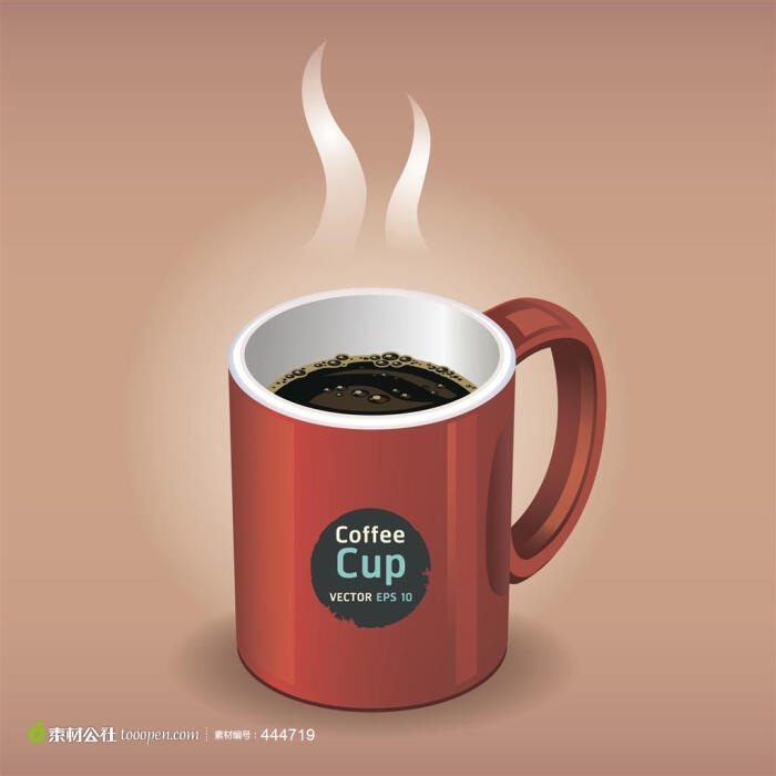 卡通咖啡杯图案
