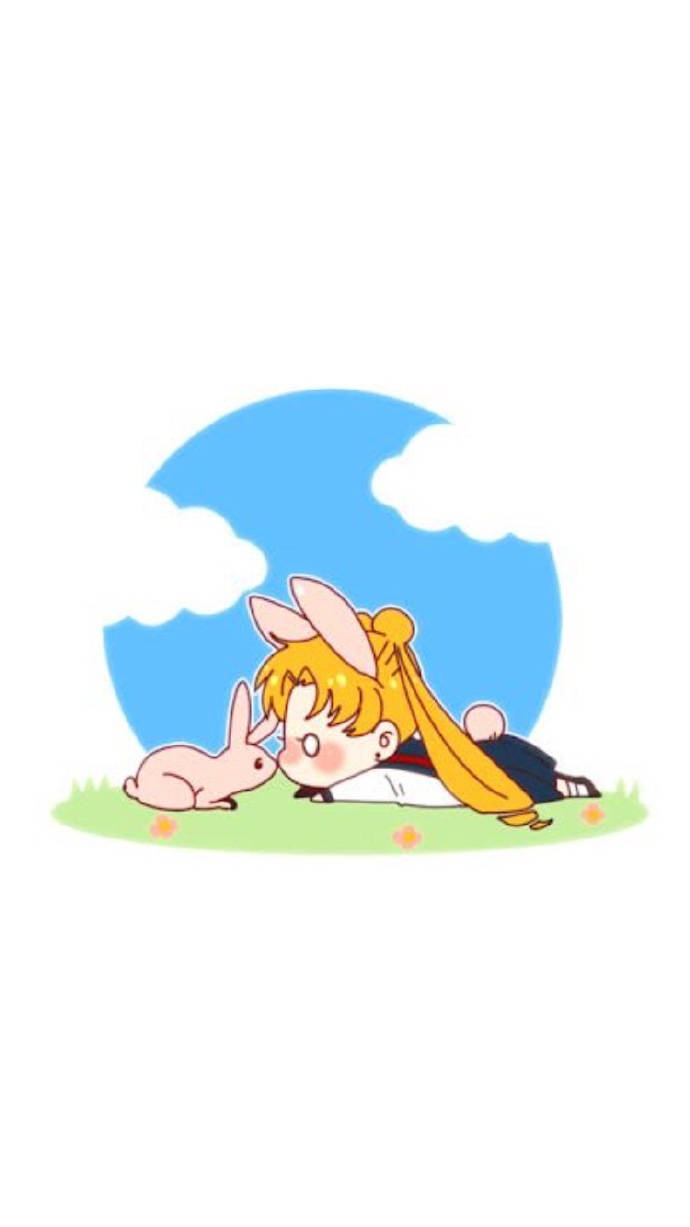 美少女战士 无水印可爱壁纸.q萌的小兔和小卫.