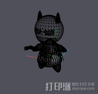 q版蝙蝠侠 3d模型 打印派
