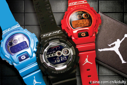 旗下g-shock 系列携手nikebasketball jordan brand推出联名腕表系列