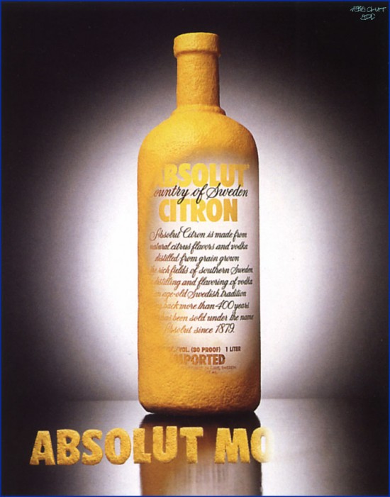 absolute vodka - 黄色限量版