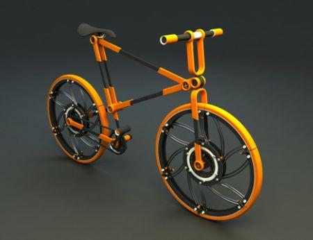 这款新型自行车大小与一般越野车类似,特别的是,它的各个部件都能够