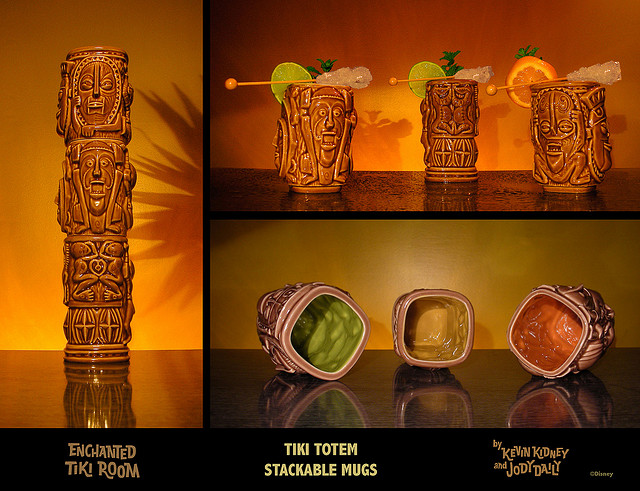 new disneyland stackable tiki totem mug