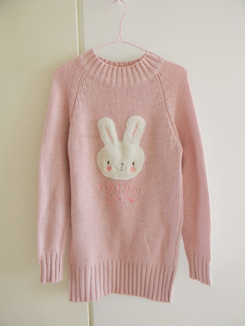 超可爱 粉色兔兔 长款毛衣-堆糖,美好生活研究