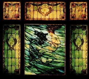 人鱼彩色玻璃 mermaid stained glass