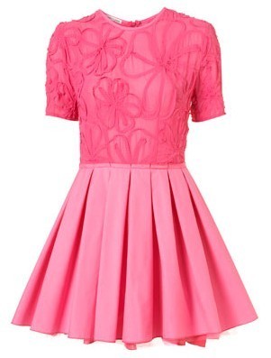 topshop jones 蕾丝粉色连衣裙