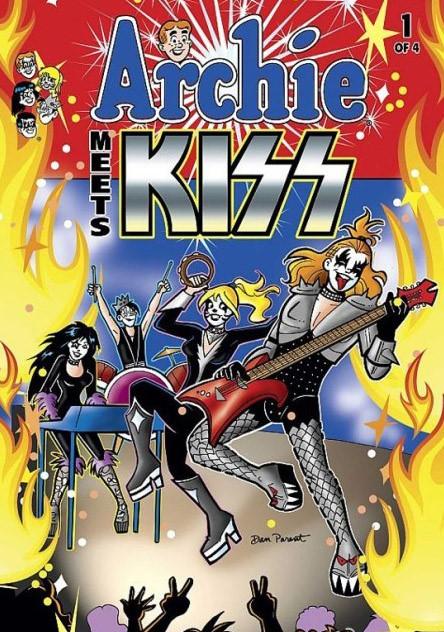 《archie meets kiss,故事情节为kiss乐队成员如何保护漫画不受怪物