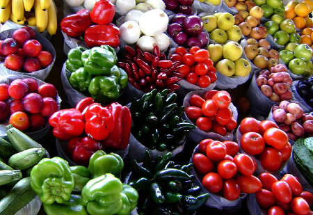 最喜欢五颜六色的蔬菜水果们了!