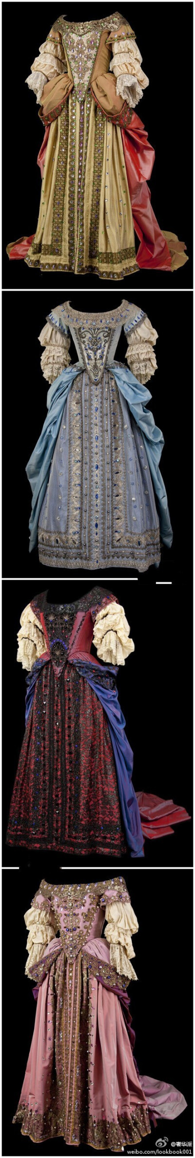 宫廷服~英国皇室的贵妇装~繁复华丽层层叠叠的中世纪风.