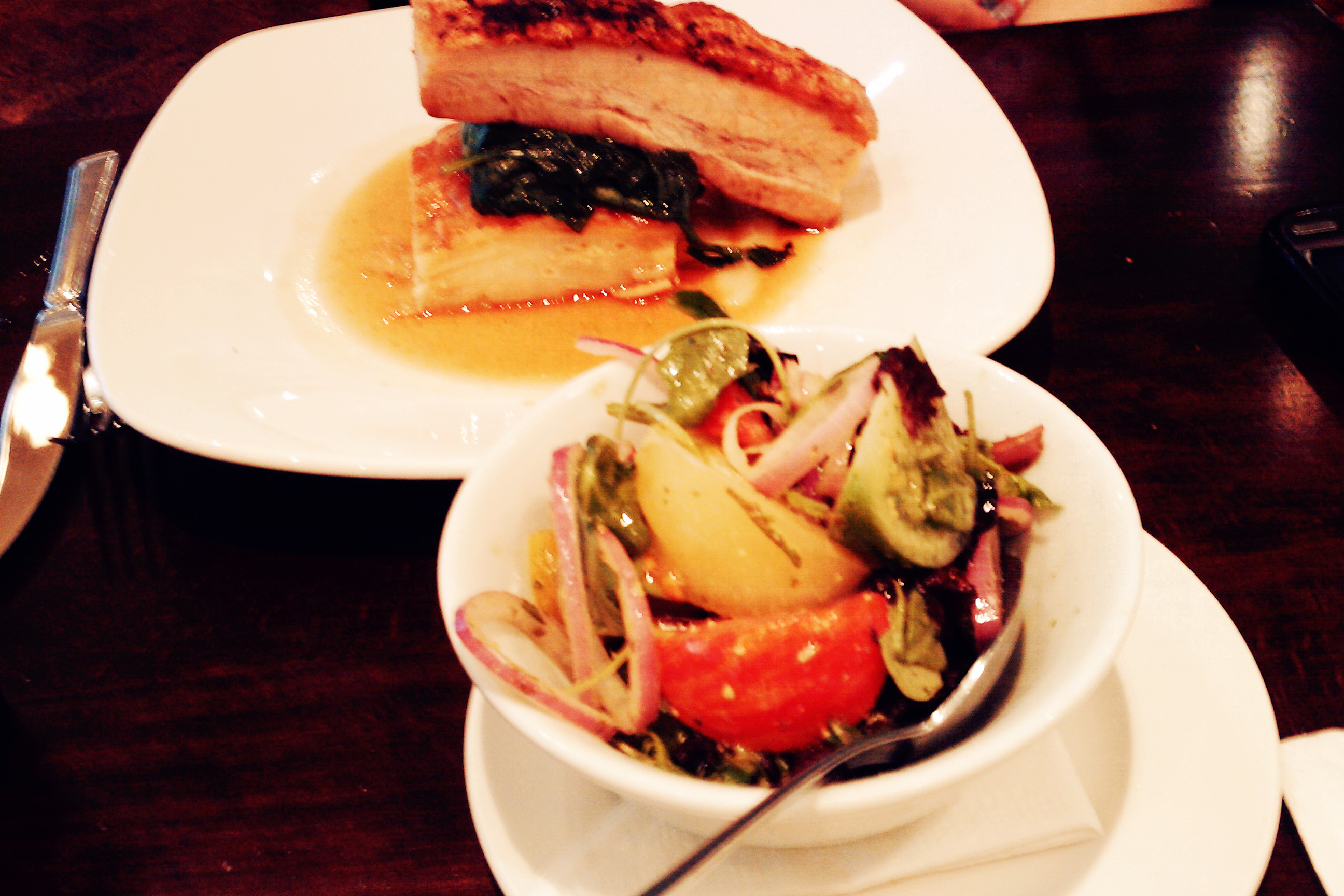 米其林之 pork belly &tomato salads