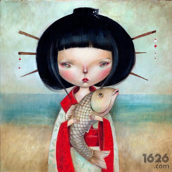 意大利才女插画师dilkathebear又名 dilka bear,她喜欢在她的创作世界