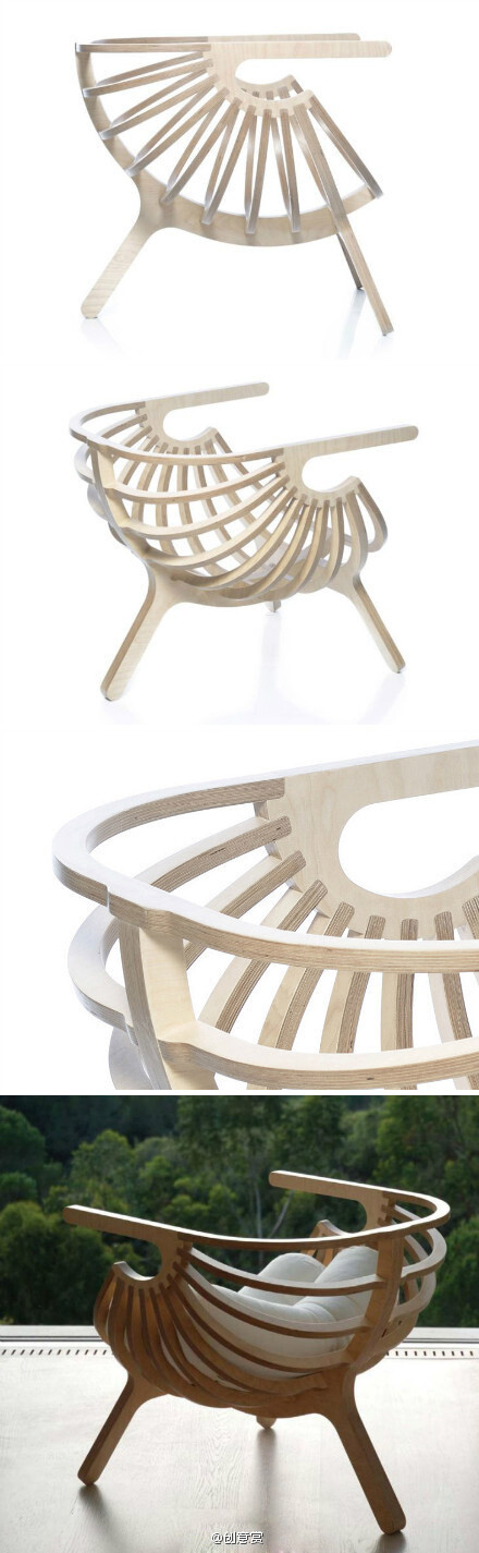 灵感来自鹦鹉螺的贝壳椅-shell chair-marco sousa santos